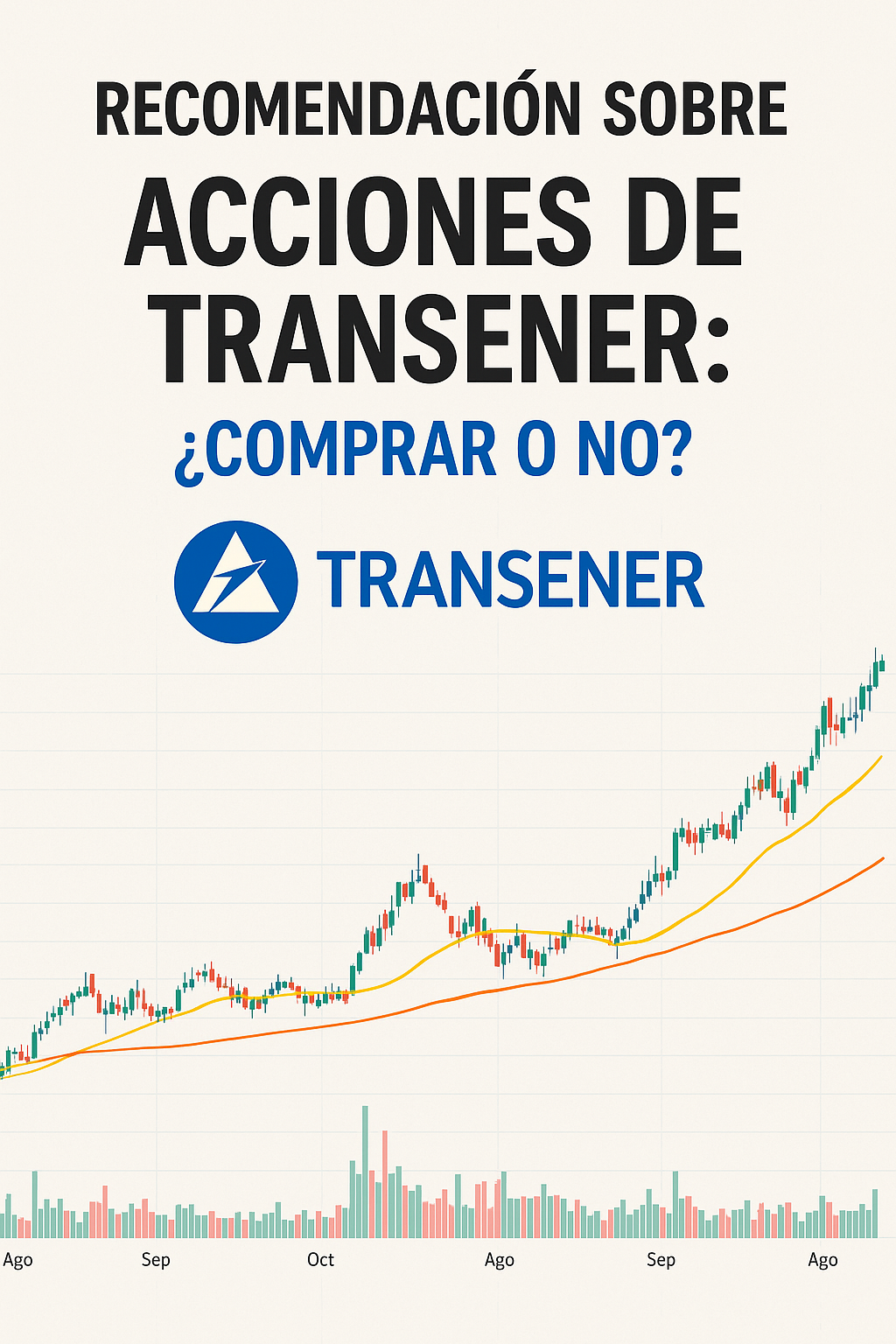 Portada del informe financiero de Transener con gráfico de cotización y logotipo, que plantea si conviene comprar acciones en 2025